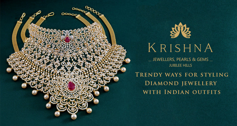 Trendy ways for styling Diamond jewellery with Indian outfits